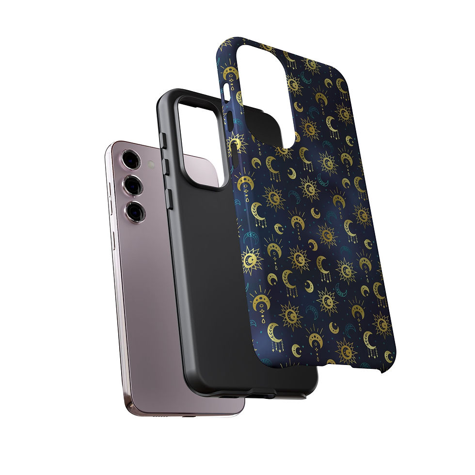Thumbnail: Bohemian MoonTough Phone Case — Gold Foil Night Sky iPhone Case