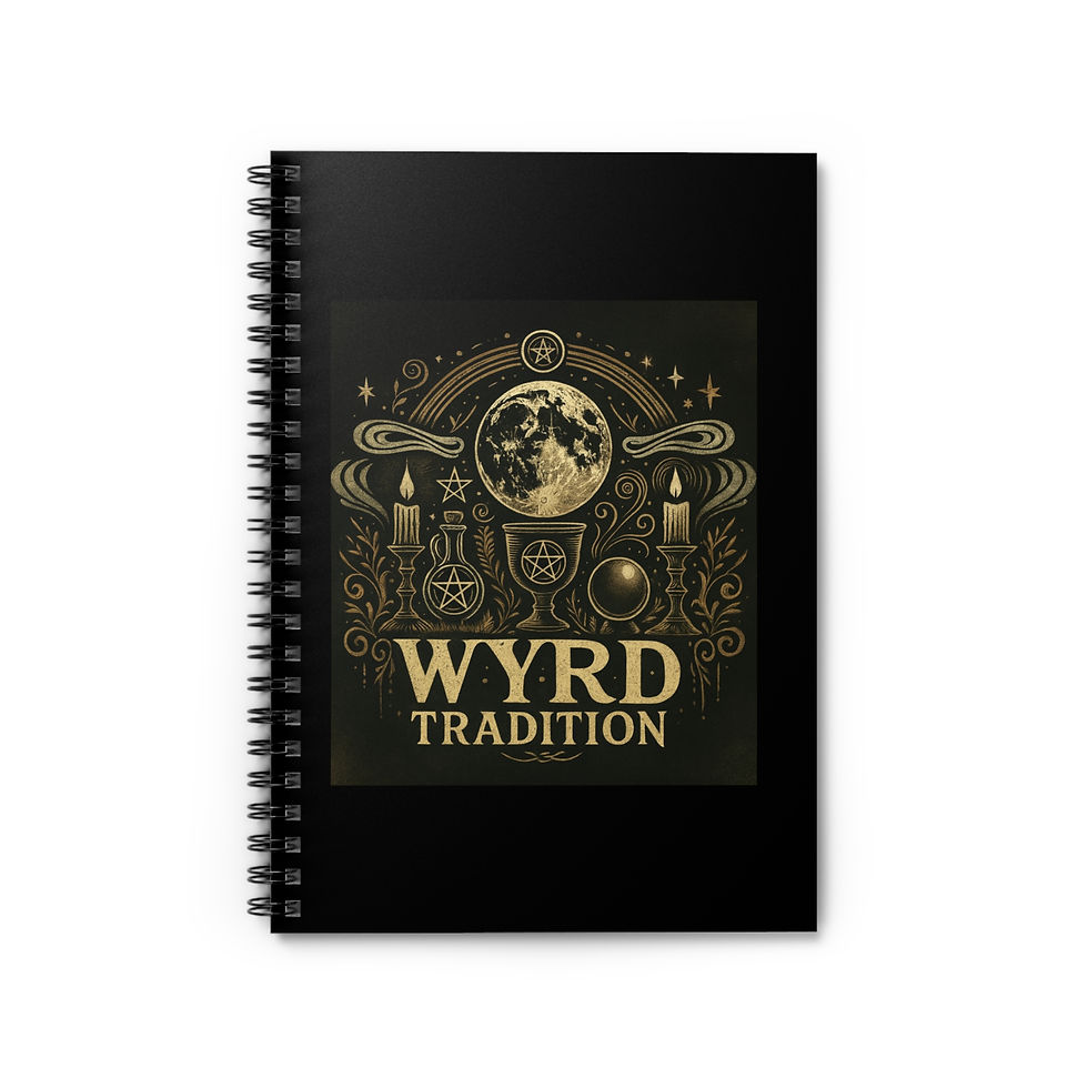 Wyrd Tradition Spiral Notebook — Moon & Witchcraft Journal (Ruled)