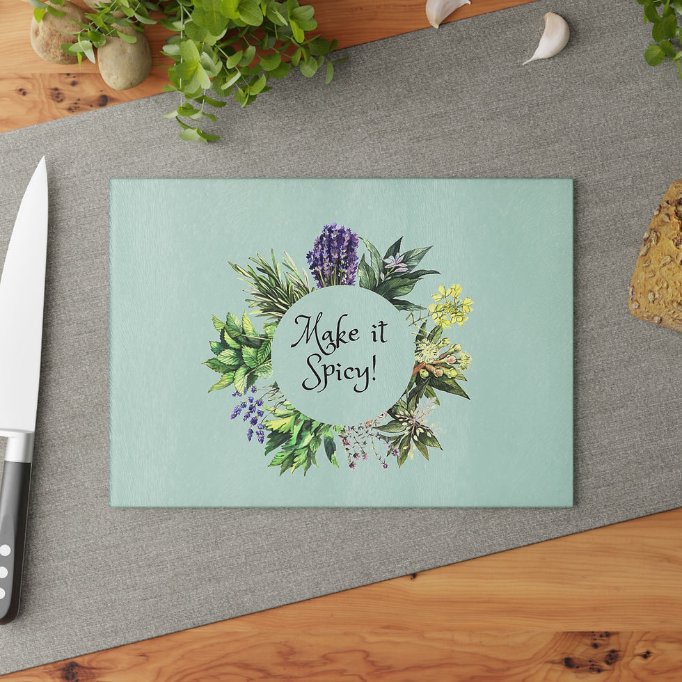 Thumbnail: Herb Thyme! Glass Cutting Board  