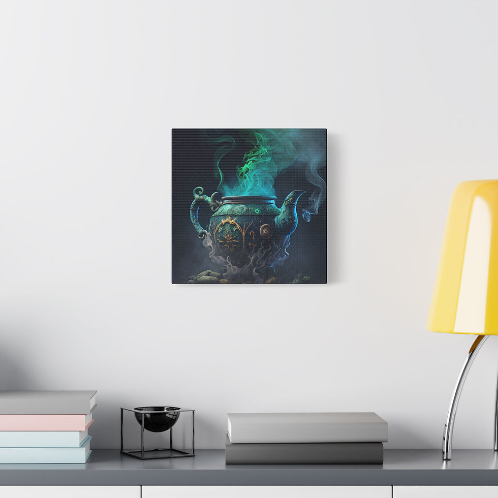 Thumbnail: Brewing - Mystical Teapot Canvas Art 