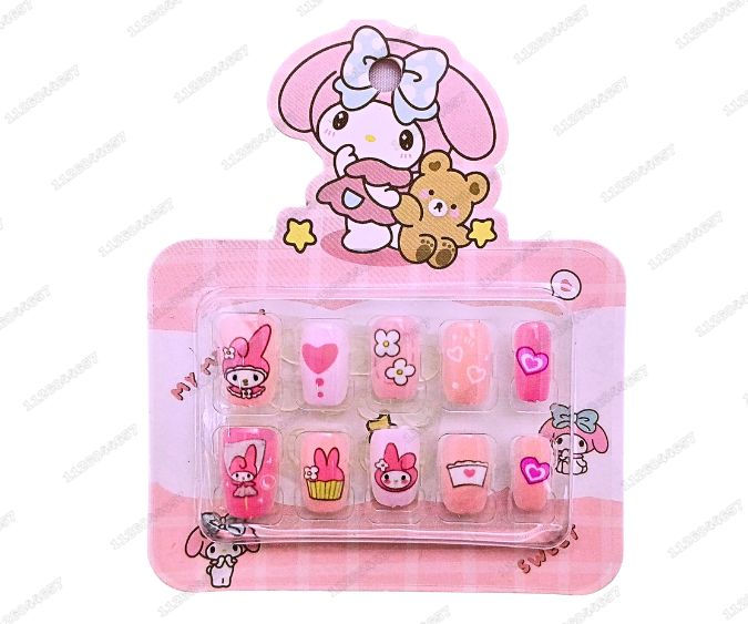 Miniatura: [COS-101-1144] UÑAS POSTIZAS HELLO KITTY, KUROMI Y MY MELODY
