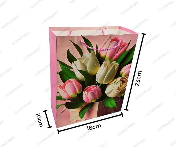 Miniatura: [ES-198-1043] BOLSA DE REGALO TULIPAN 23x18x10cm