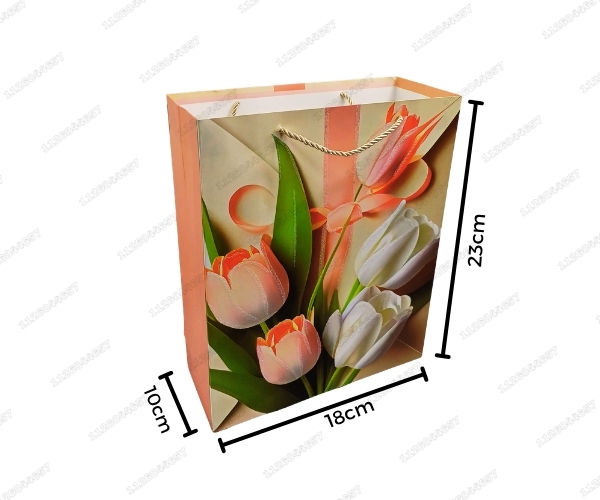 Miniatura: [ES-198-1043] BOLSA DE REGALO TULIPAN 23x18x10cm