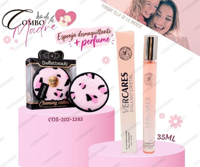 Miniatura: [SET-275-1405] COMBOS DIA DE LA MADRE- ESPONJA DESMAQUILLANTE + PERFUME