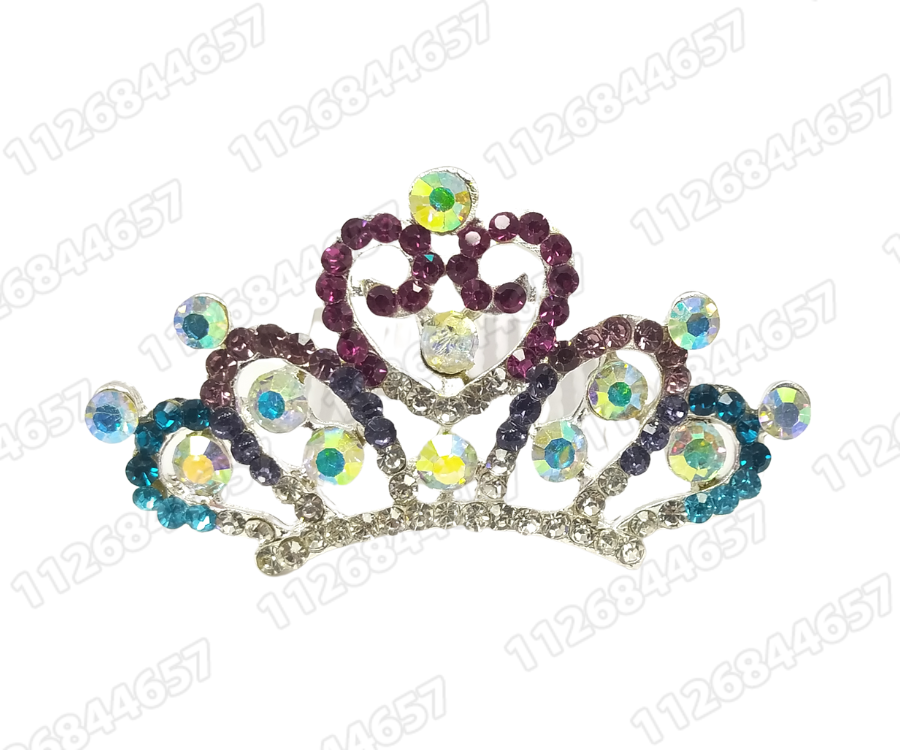 [KIA-76-377A] TIARA PEQUEÑA CON STRASS TIPO PEINETA