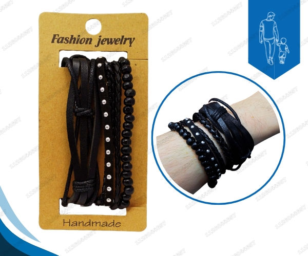 Miniatura: [PU-112-1163] SET DE PULSERAS ECOCUERO