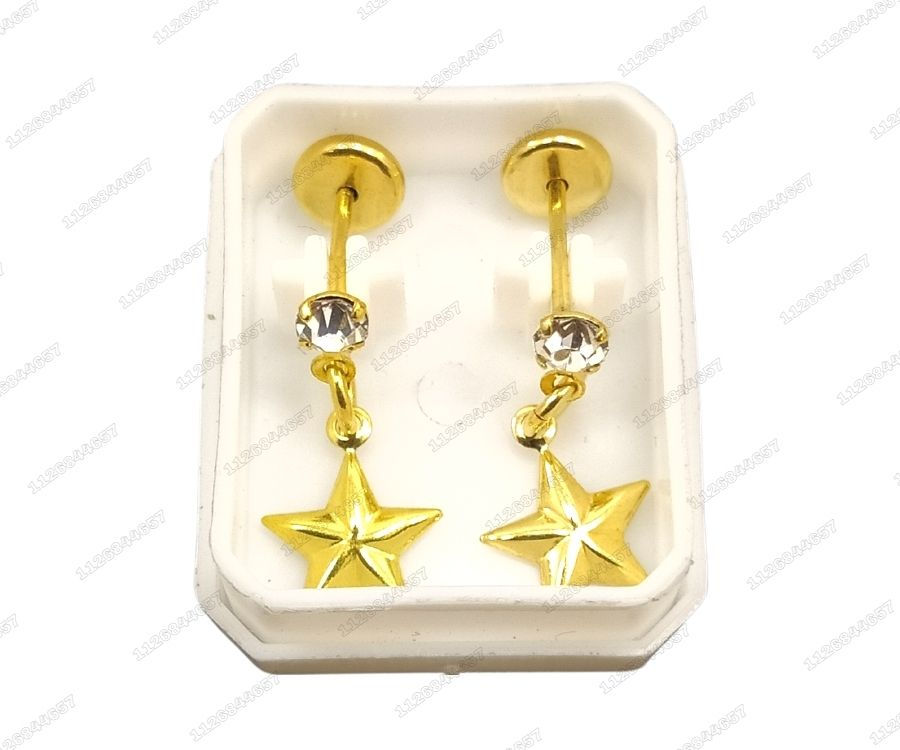 Miniatura: [15-5229R] ARO ABRIDOR COLGANTE ESTRELLA CON STRASS