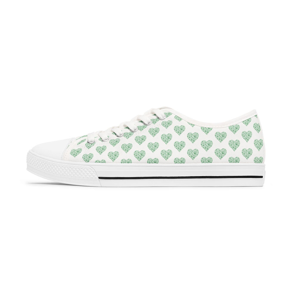 Thumbnail: St. Patrick's Day Dog Mom Sneakers, Paw Print Heart Shoes, Custom Dog Lover shoe