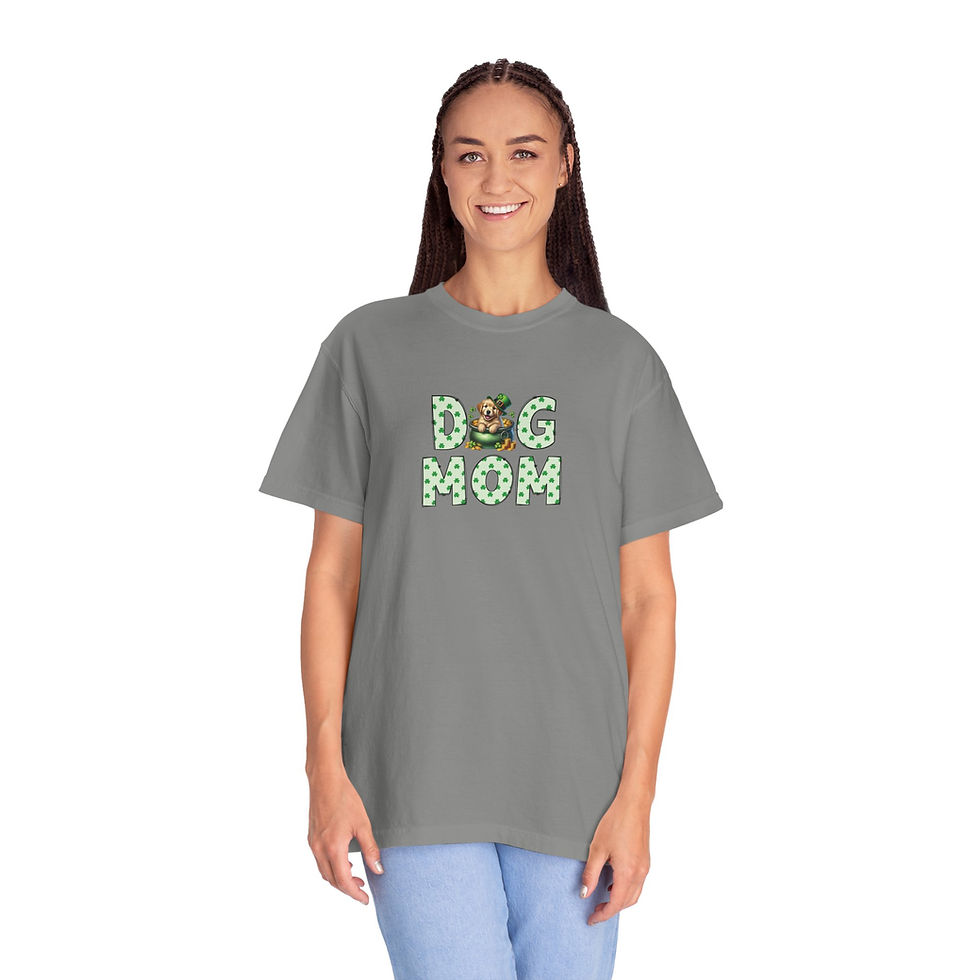 Thumbnail: Dog Mom Shirt, Golden Retriever Irish Hat Tee, St. Patrick's Day Dog Lover Shirt