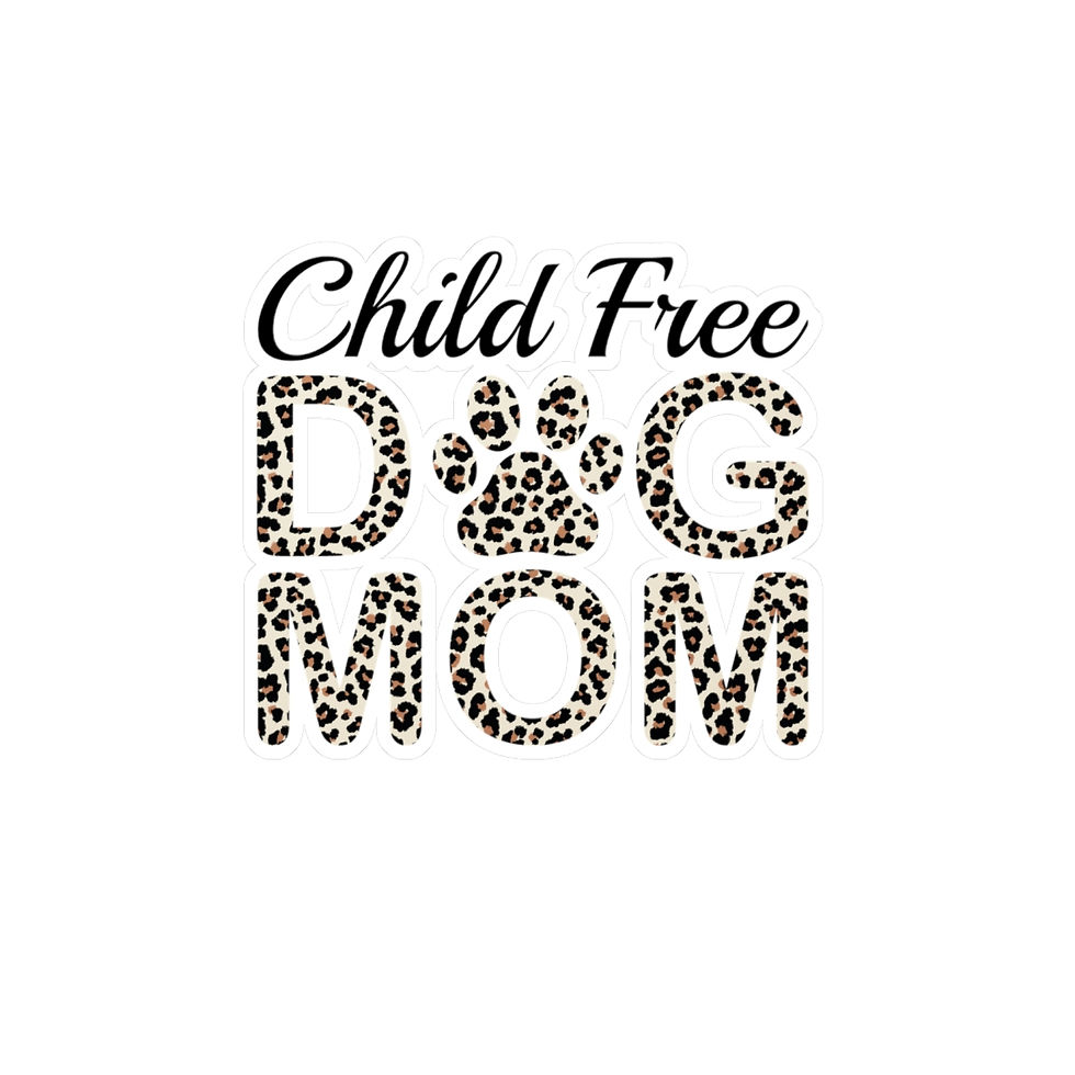 Thumbnail: Child Free Dog Mom Vinyl Decals