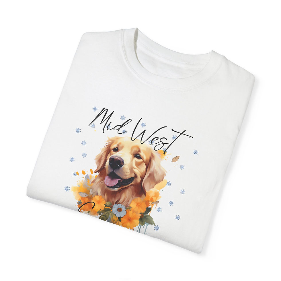 Thumbnail: Midwest Spring Golden Retriever T-Shirt, Dog Shirt, Funny Tee, Dog Lover Gift
