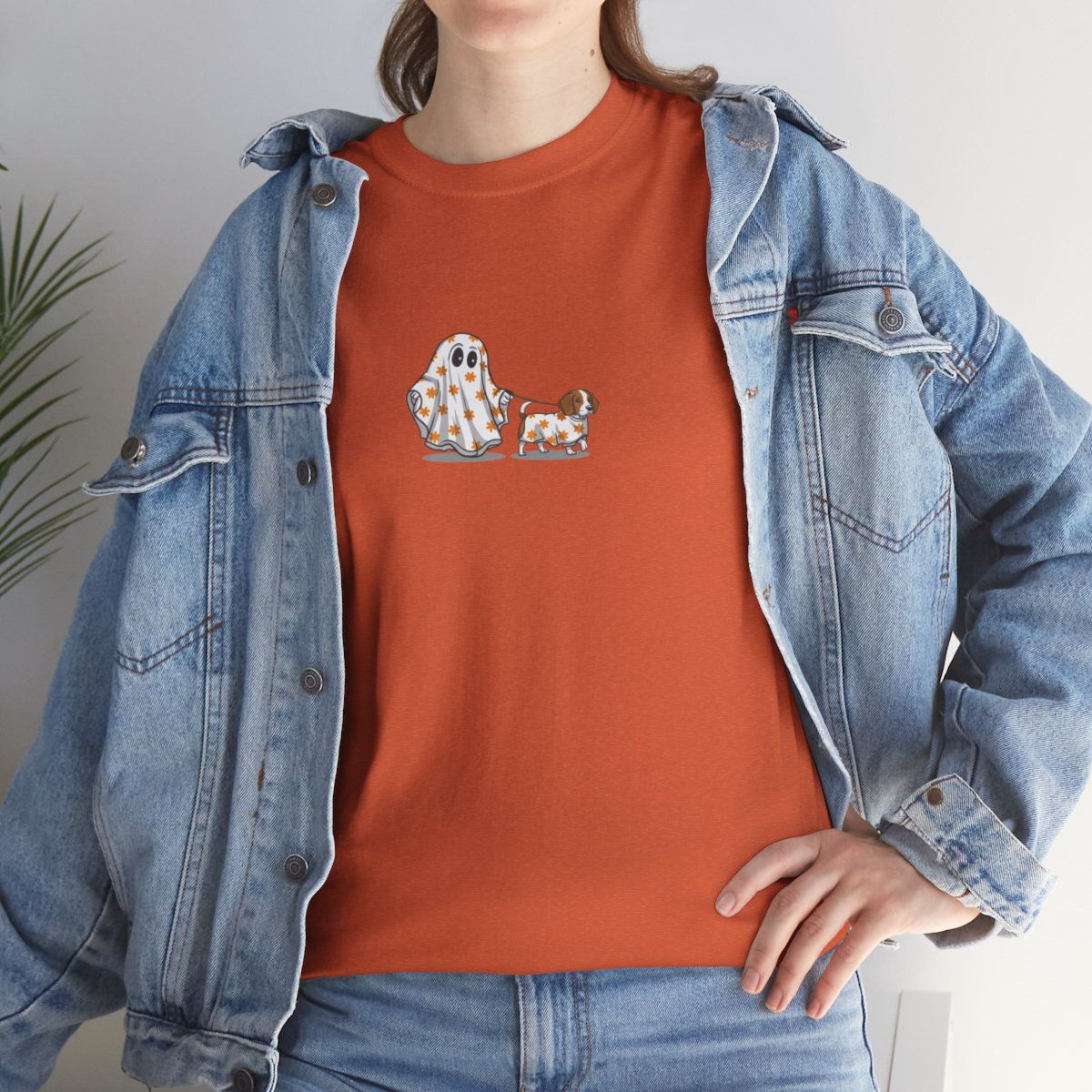 Ghost Walking Dog T-Shirt | Halloween Dog Lover Shirt | Spooky Pet Owner Tee 