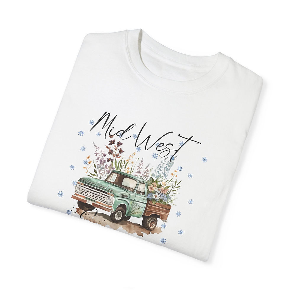 Thumbnail: Spring Flowers and Snowflakes T-Shirt, Humorous Weather Tee, Gardener Gift