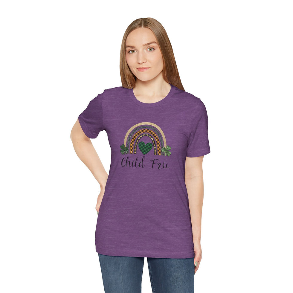 Thumbnail: Child-Free Clover Rainbow Design, St. Patrick's Day Celebration Tee