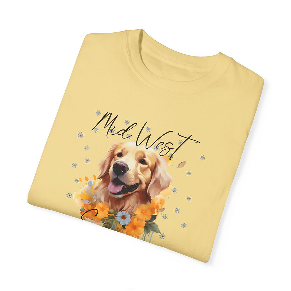 Thumbnail: Midwest Spring Golden Retriever T-Shirt, Dog Shirt, Funny Tee, Dog Lover Gift