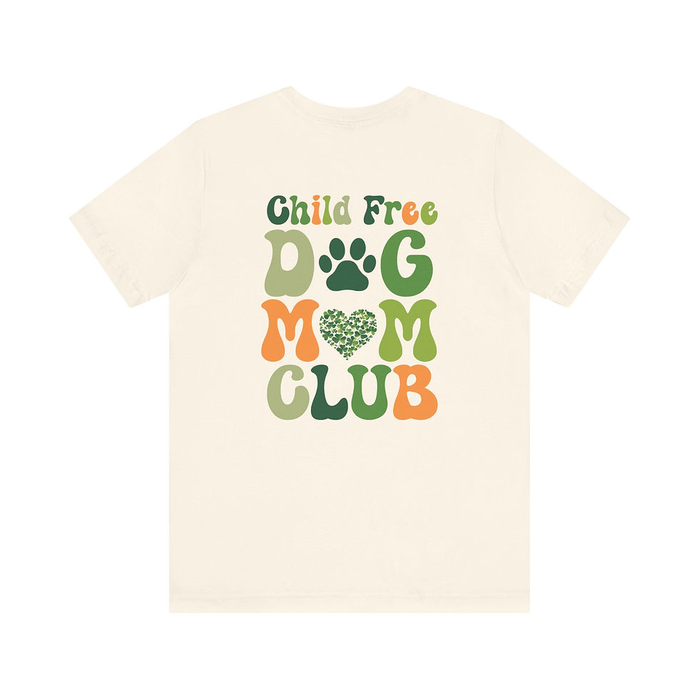 Thumbnail: St. Patrick's Day Child Free Dog Mom Club t-shirt, St. Patrick's Day dog mom