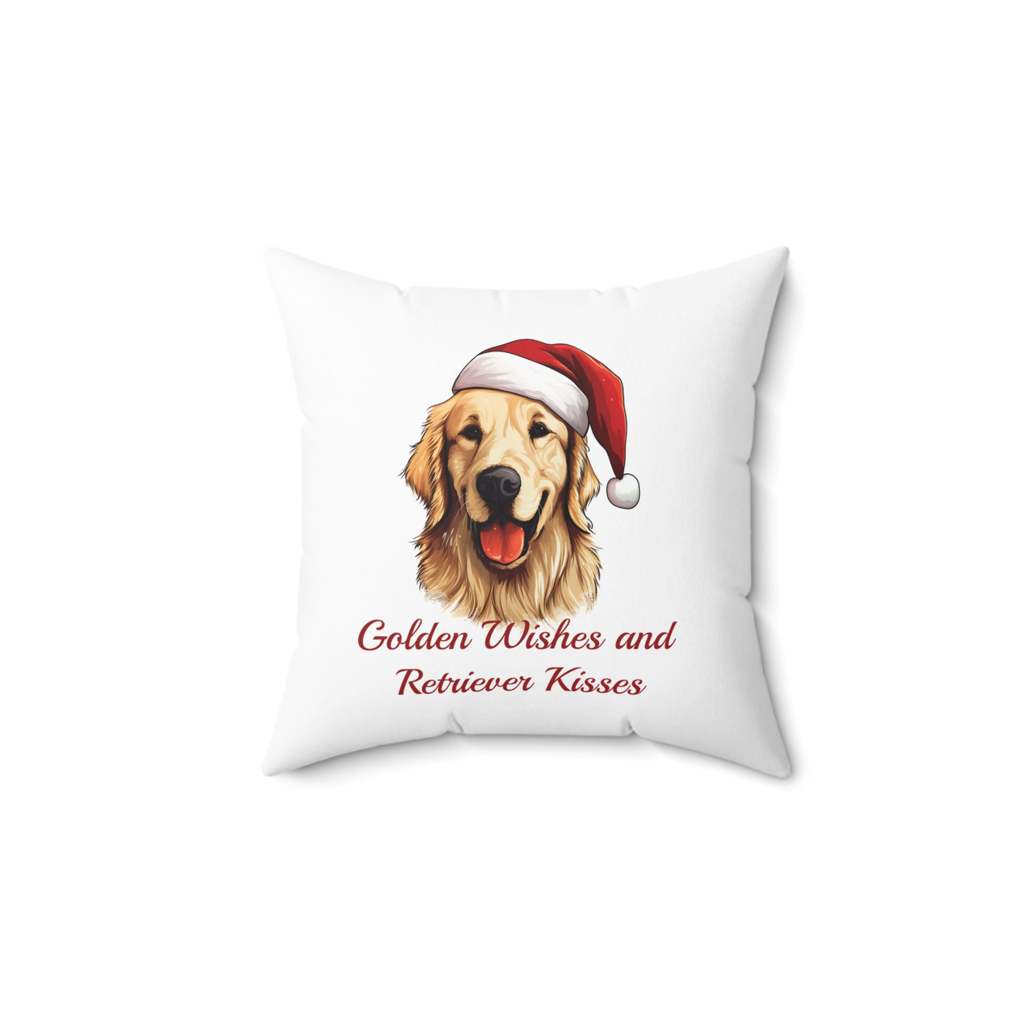 Golden Retriever Santa Hat - Golden Wishes and Retriever Kisses