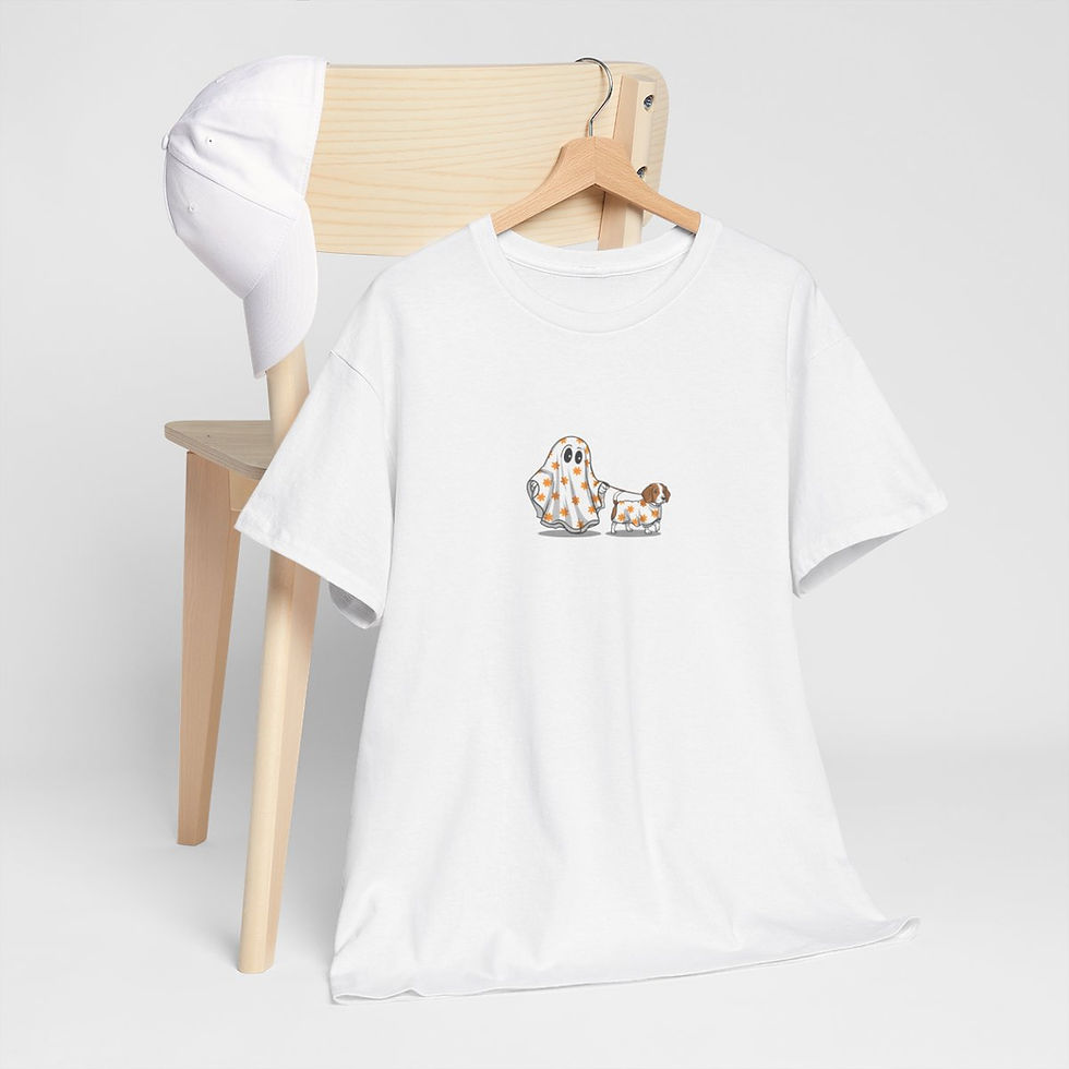 Thumbnail: Ghost Walking Dog T-Shirt | Halloween Dog Lover Shirt | Spooky Pet Owner Tee 