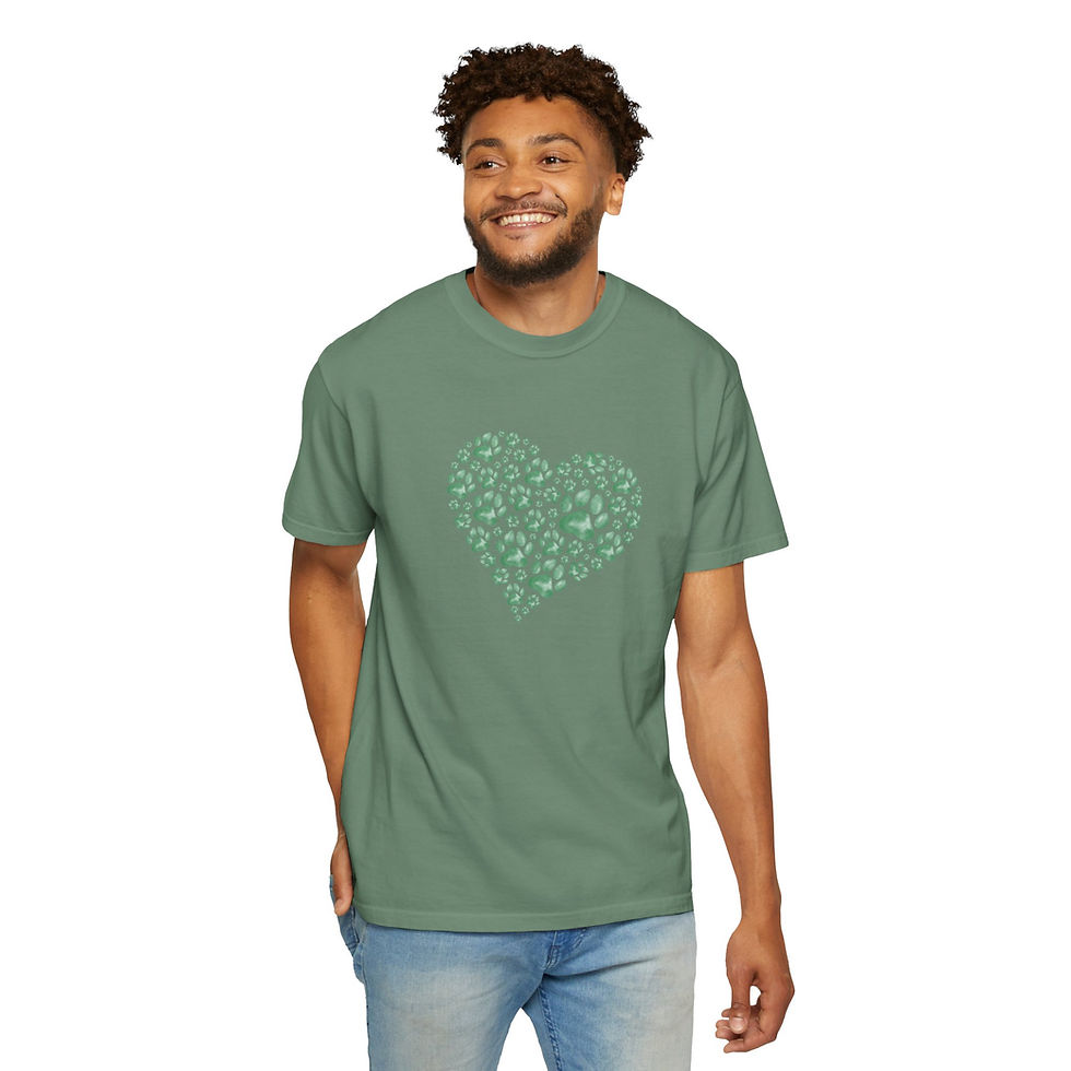 Thumbnail: Paw Print Heart T-Shirt, Dog Lover Tee, Pet Lover Shirt, Gift for Dog Owners