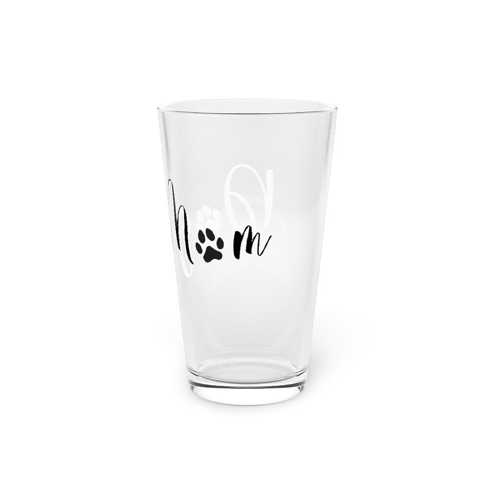 Thumbnail: Dog Mom Pint Glass, Dog lover gift, gift for dog mom, Mothers day gift, 