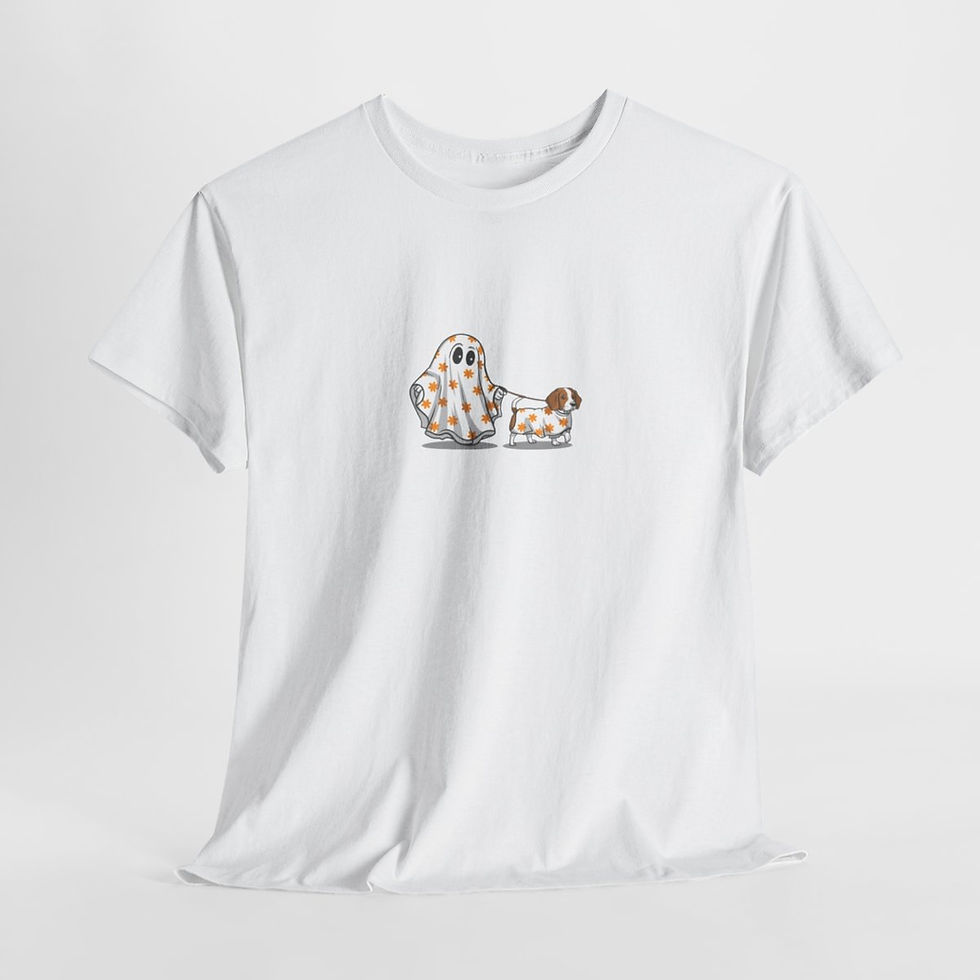 Thumbnail: Ghost Walking Dog T-Shirt | Halloween Dog Lover Shirt | Spooky Pet Owner Tee 