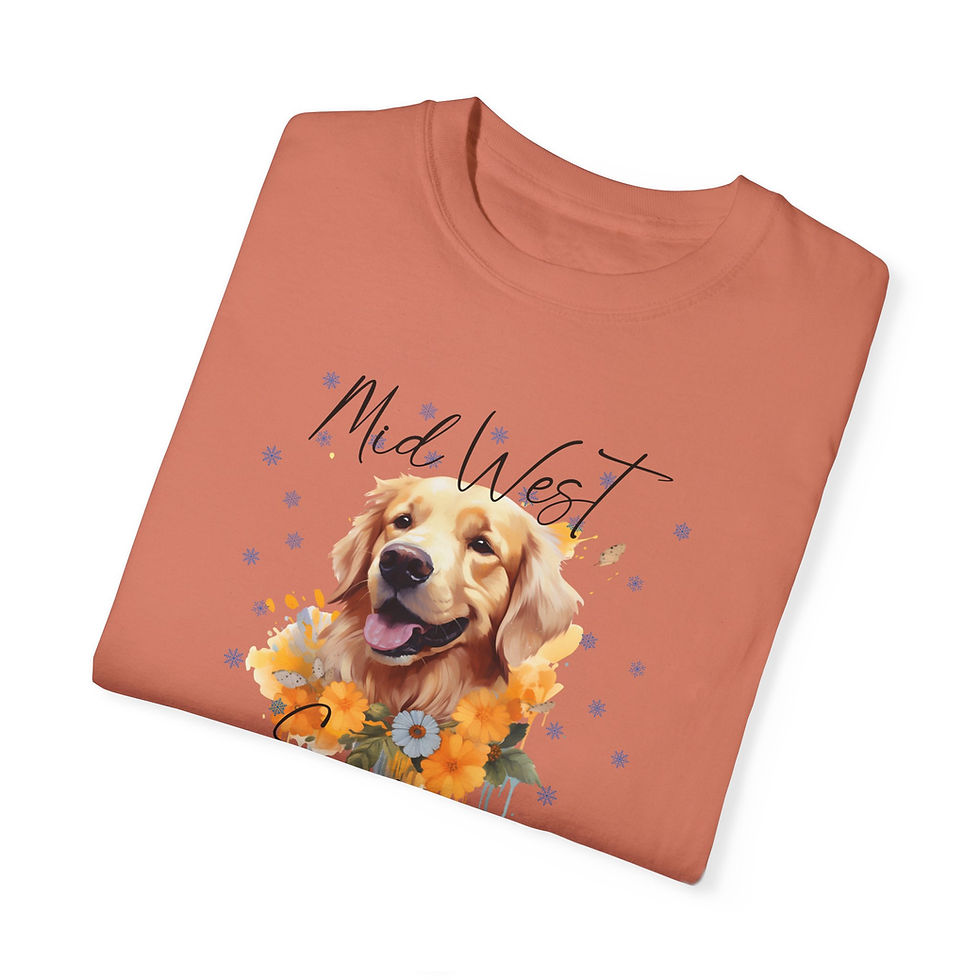 Thumbnail: Midwest Spring Golden Retriever T-Shirt, Dog Shirt, Funny Tee, Dog Lover Gift