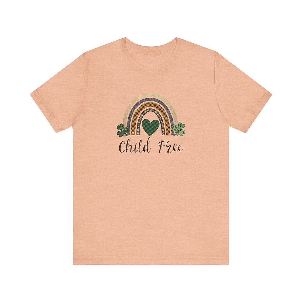 Thumbnail: Child-Free Clover Rainbow Design, St. Patrick's Day Celebration Tee