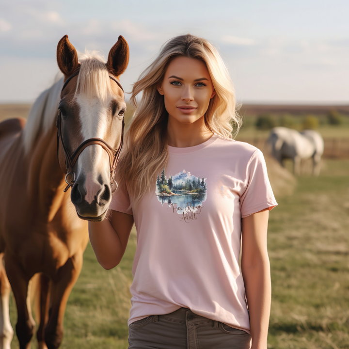 Thumbnail: Free Range Adult T-shirt, Mountain T-shirt, Nature Lover Gift, Outdoor Adventure