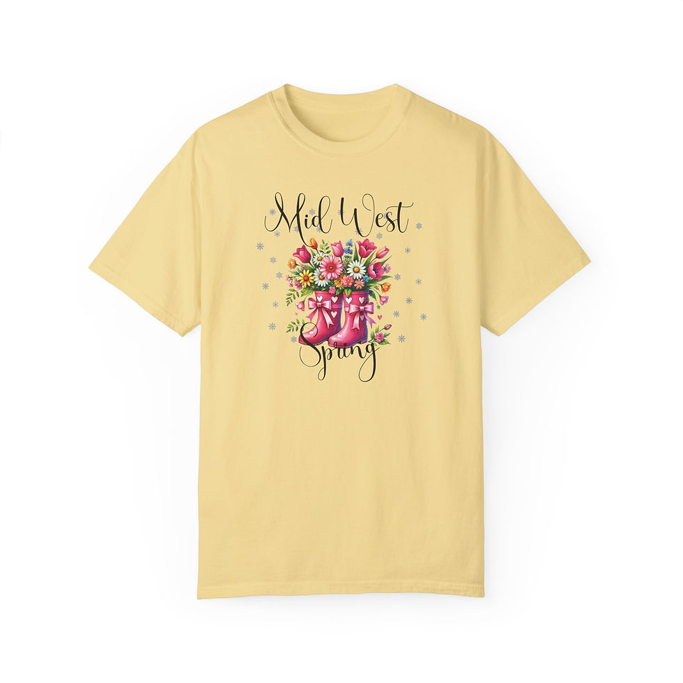 Thumbnail: Spring Flowers and Snowflakes T-Shirt, Unpredictable Spring Shirt, Gardener Gift