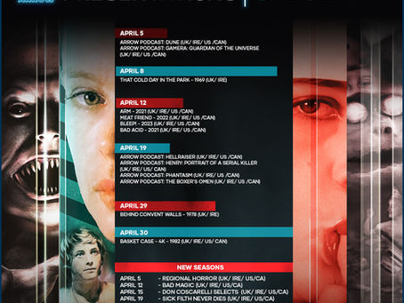 ARROW'S APRIL LINE-UP