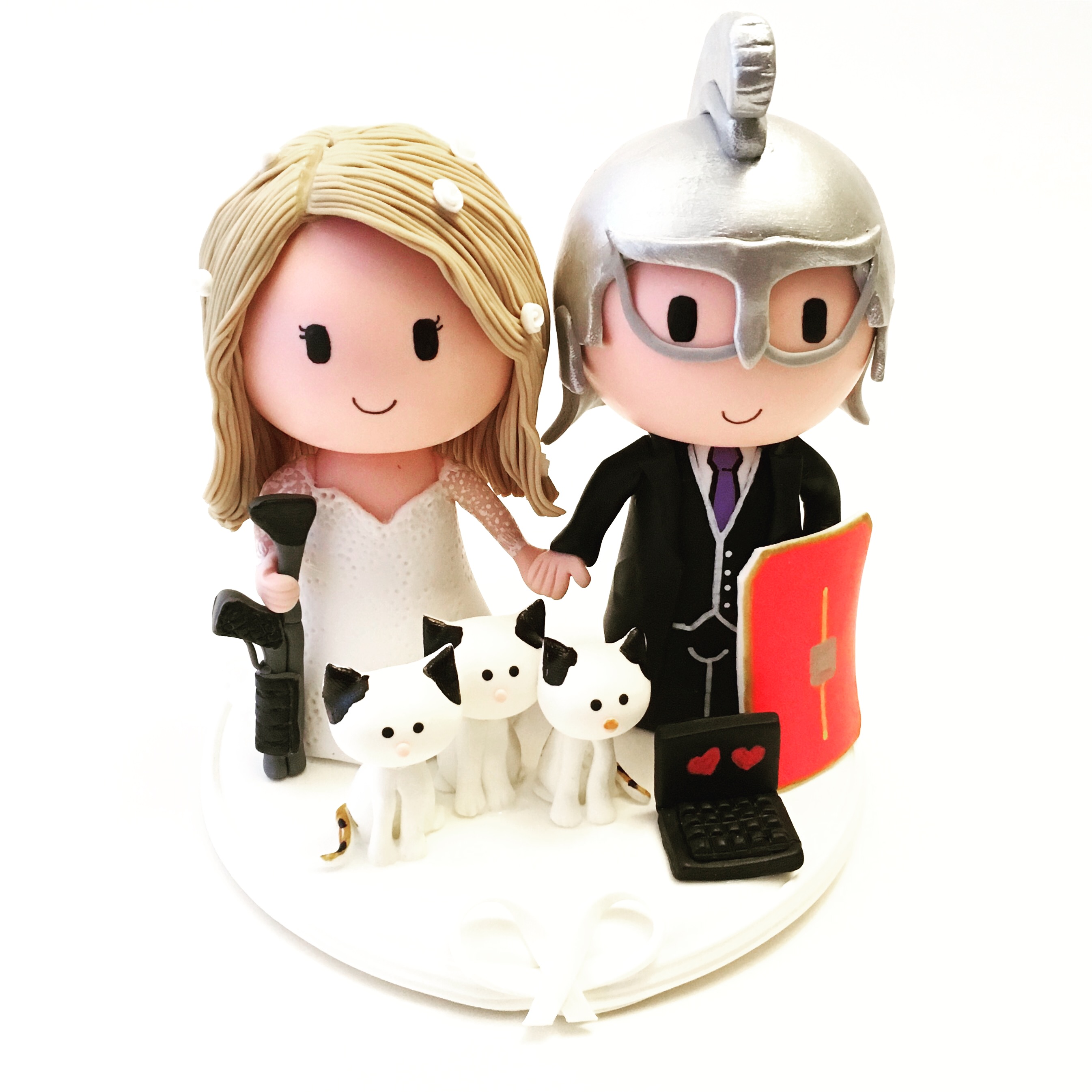 wedding cake topper roman and police