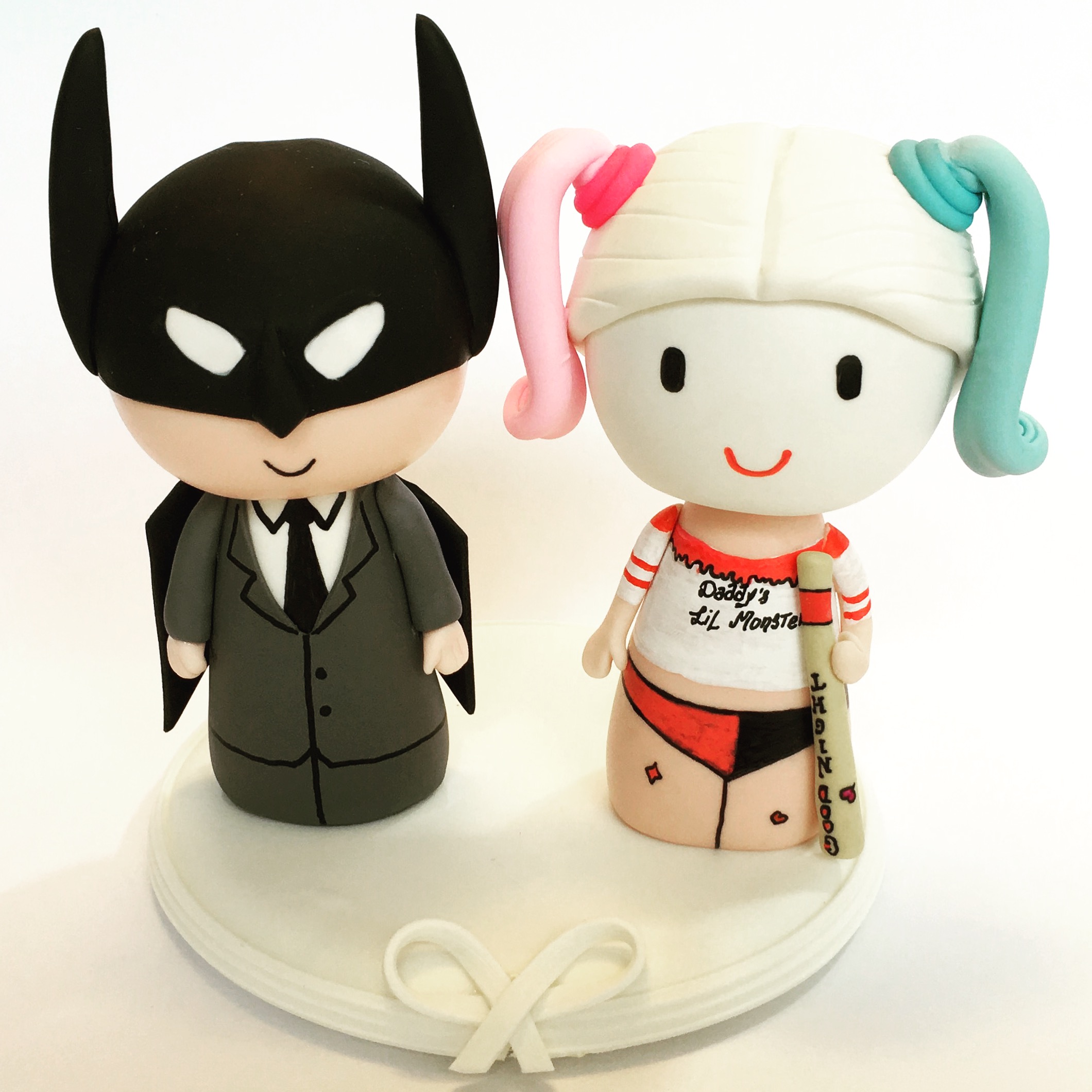 wedding cake topper-batman quinn
