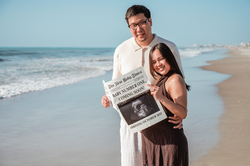 maternity photoshoot on the beach