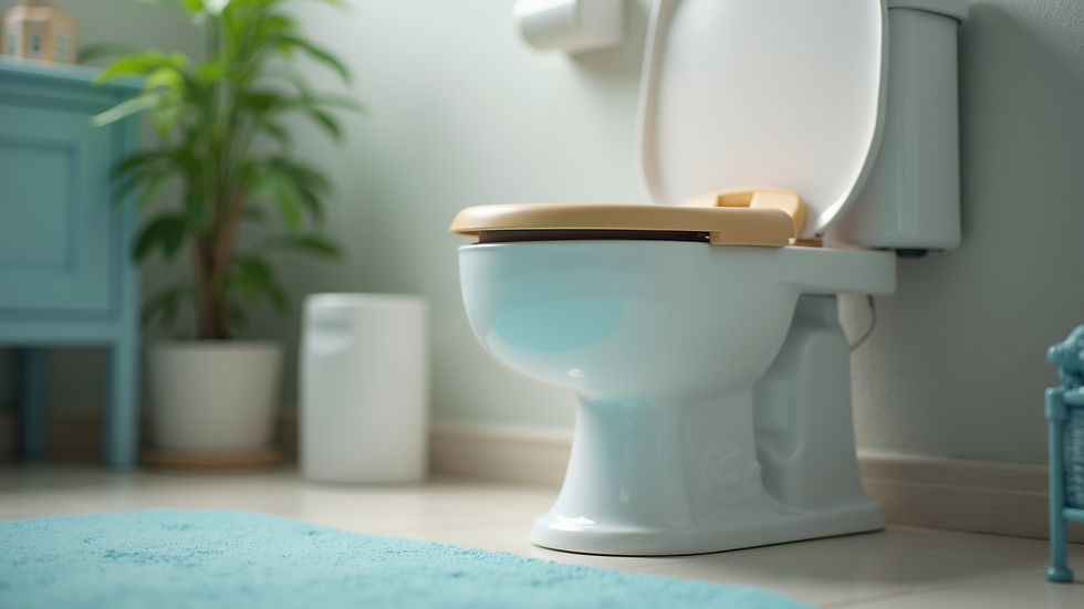 Close-up of a child's potty training aids