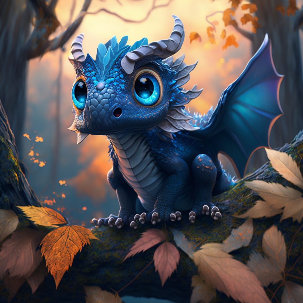 baby blue dragon blue eyes