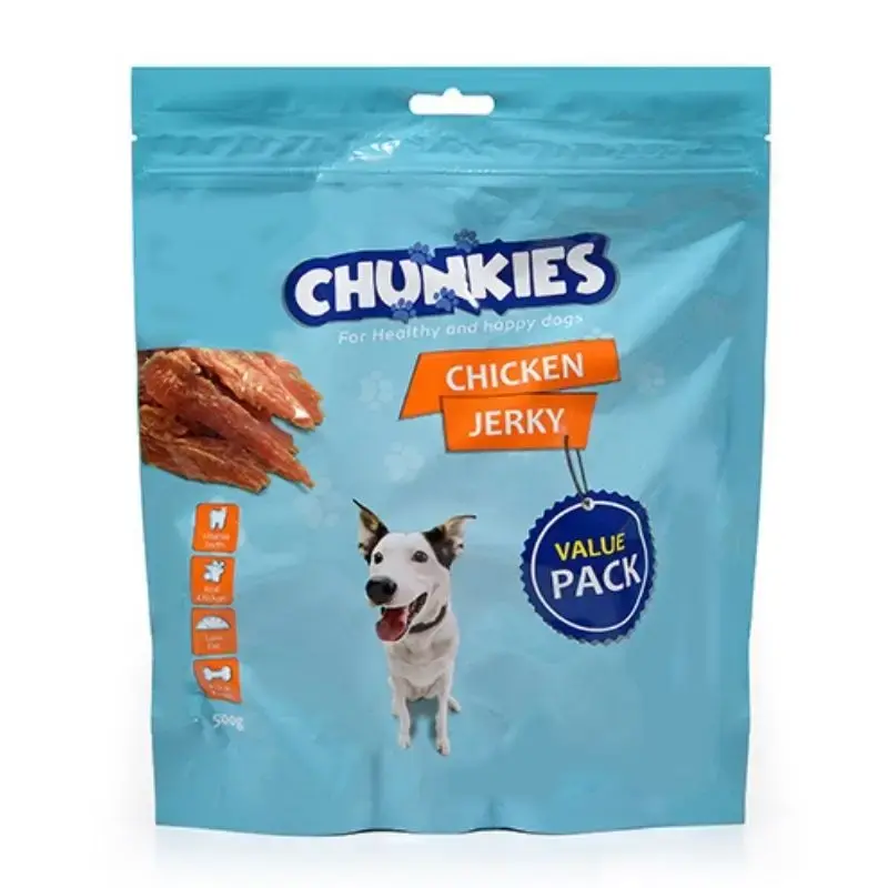 צ'אנקיז פילה עוף מיובש 500 ג' Chunkies, Chicken Jerky, Value Pack with dog and VetAmin Shop.