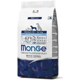 Monge Natural Superpremium Rich in Chicken, מונג וט גסטרואינטסטינל פפי כלב 1.5 ק"ג, puppy food. VetAmin Shop