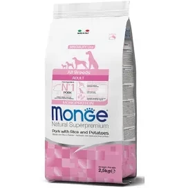 Monge Natural Superpremium Pork with Rice and Potatoes, מונג וט גסטרואינטסטינל פפי כלב 1.5 ק"ג , dog food bag, VetAmin Shop