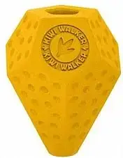 צעצוע כלבים צהוב Kiwi Walker עם טקסטורה, ללא רקע לבן. VetAmin Shop