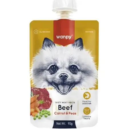 Wanpy Beef Carrot & Peas dog food, healthy digestion, for dogs VetAmin Shop
