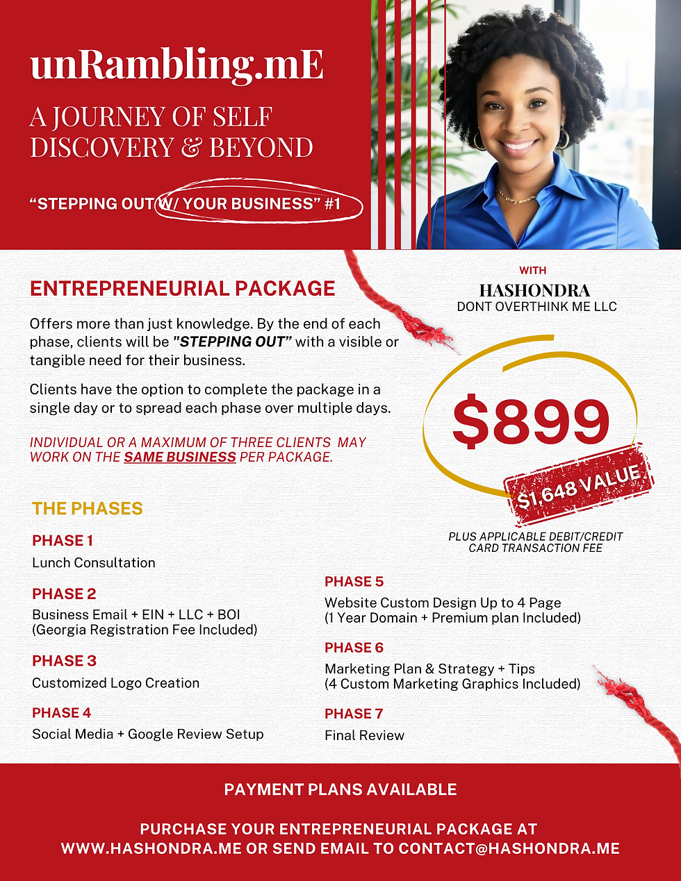“STEPPING OUT w/ Your Business” Entrepreneur Package