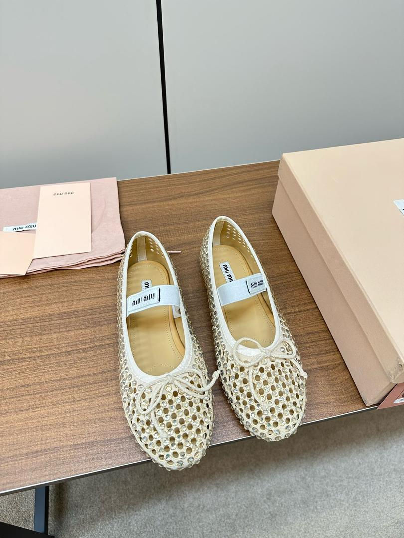 Miu Miu Ballet flats In Crystal