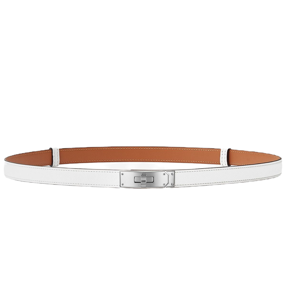 Hermes Kelly 18 Belt In White Epsom Leather