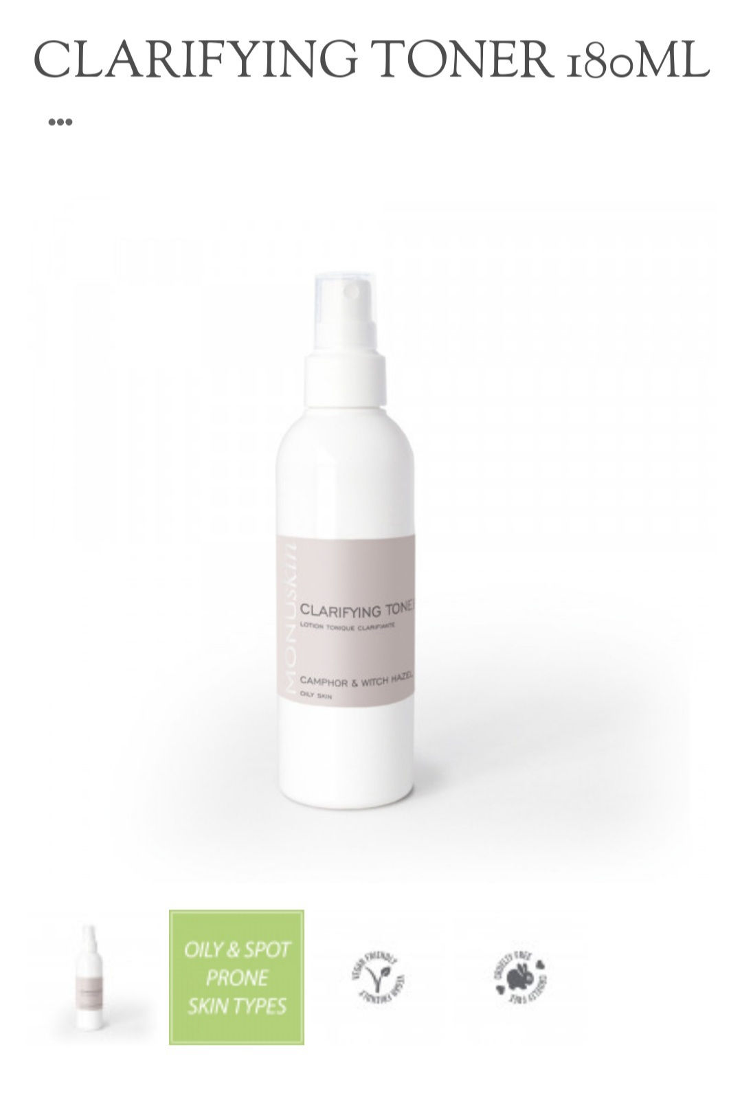 Clarifying Toner 180ml