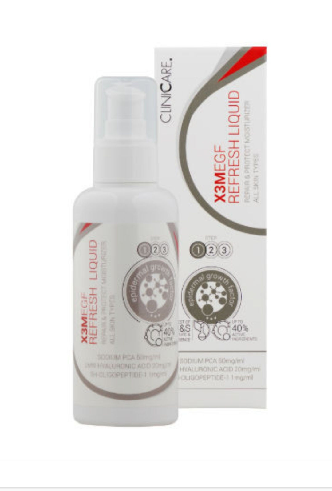 Clinicare X3M EGF Refresh Liquid Moisturiser 100ml