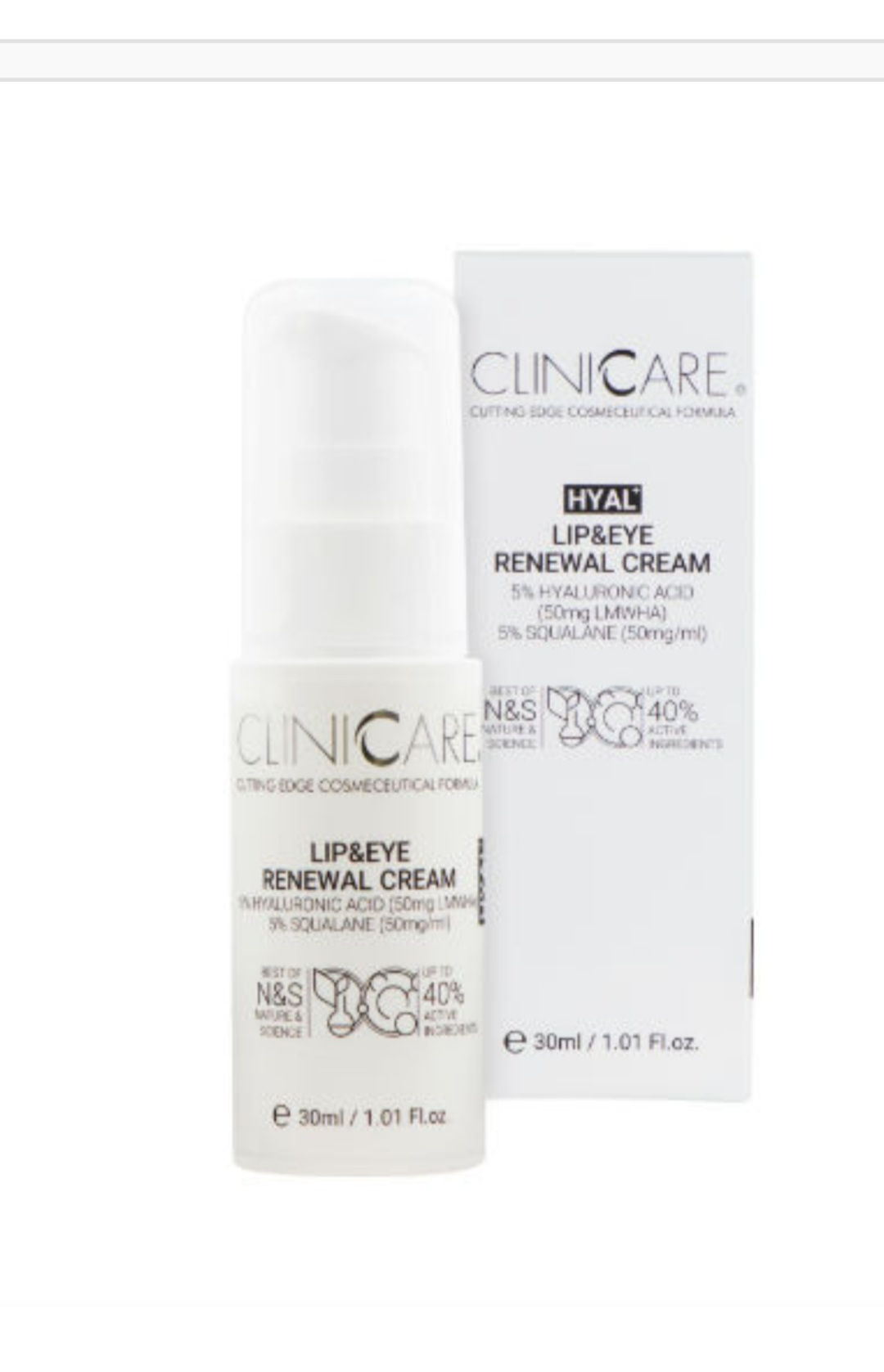 Clinicare Lip & Eye Renewal Cream 30ml