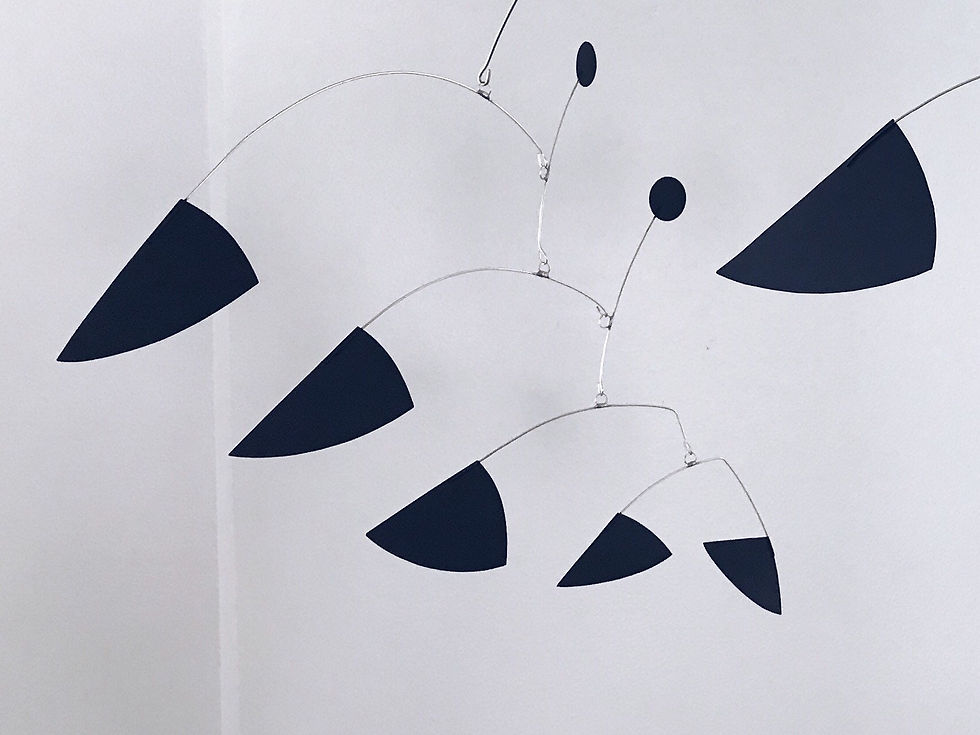 Thumbnail: Mobile | hanging mobile | Triangle mobile | black mobile |  mid century modern