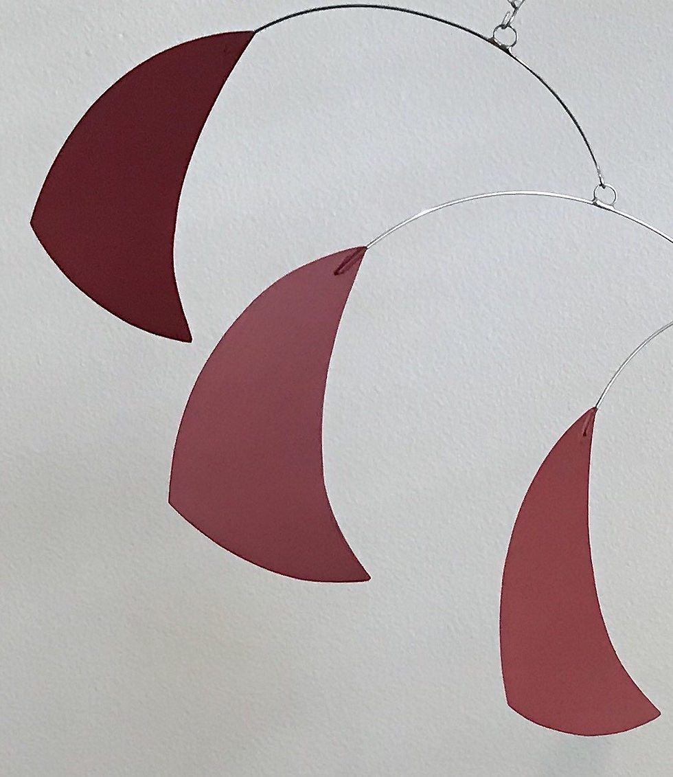 Thumbnail: Small Triangle & Circles Hanging Mobile, Primary Colors, Mid Century Modern