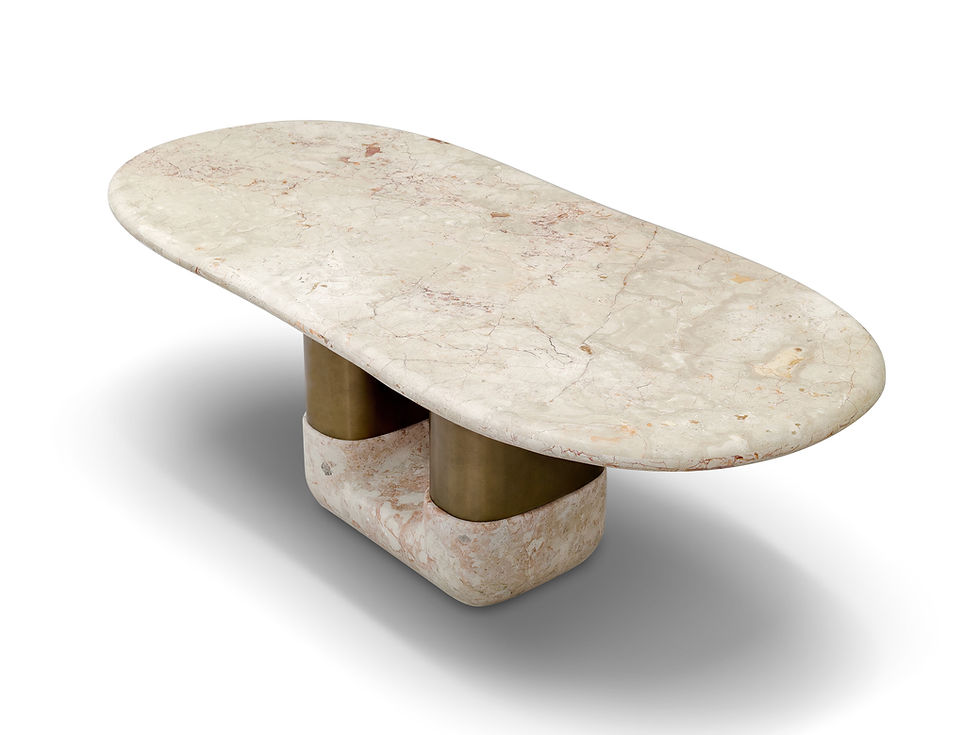 Thumbnail: Pink Jade Natural-Finish Dining Table