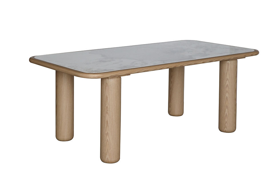 Thumbnail: Kulindros Marble Top Dining Table